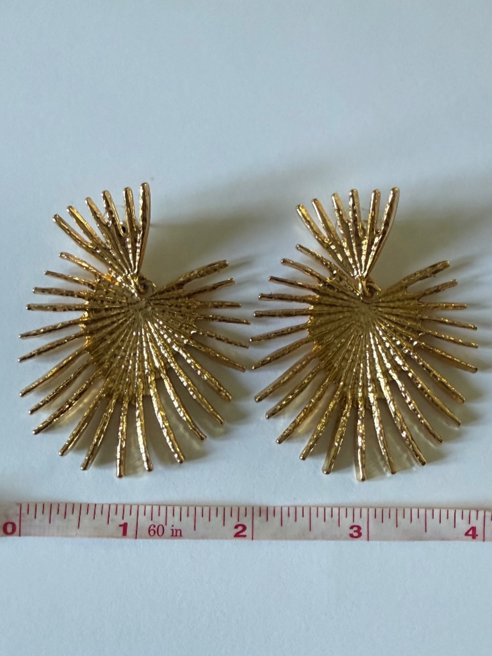 Kenneth Jay Lane Gold Starburst Earrings
